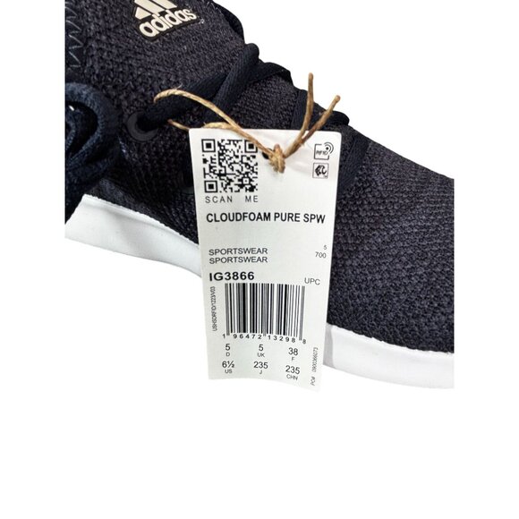 Adidas Womens Cloudfoam Pure SPW Lace-Up Sneakers Size 6.5 - Picture 3 of 13